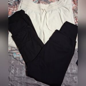 Lot Size xl Athletic Black & Cream Women's Pants Legging, Yoga, Fleece Very Vera